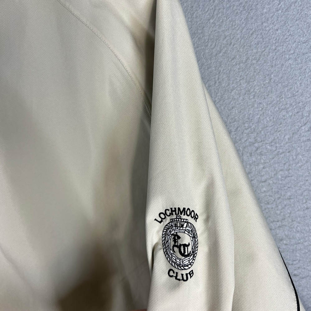 FootJoy‎ DryJoys Golf Windbreaker Jacket Womans XL Beige Full Zip Lochmoor Club - Picture 2 of 10